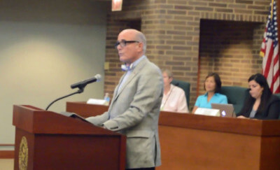 Mayor Gerald Turry addressing hateful comments and outbursts at the Lincolnwood meeting.