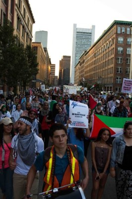 Boston protests against Israel's brutality in the Gaza Strip and the massacre of thousands of civilians