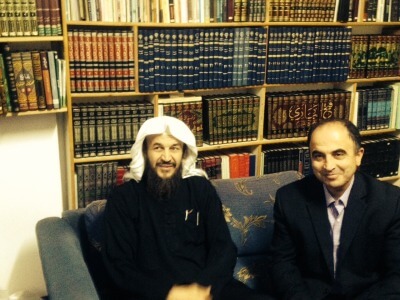 Author writer Ali Younes (right) interviews in Amman, Jordan