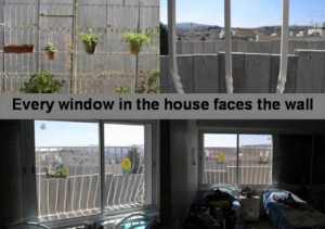 The view from every window in Claire's third story apartment is of Israel's Wall http://www.anastas-bethlehem.com/about-us/
