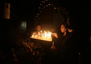 Orthodox Christians in Palestine's Gaza Strip celebrate Christmas, Jan. 7, 2015. Photo Copyright (C) 2015 Mohammed Asad. All Rights Reserved. Permission to republish given with full credit to Mohammed Asad and The Arab Daily News.