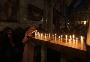 Orthodox Christians in Palestine's Gaza Strip celebrate Christmas, Jan. 7, 2015. Photo Copyright (C) 2015 Mohammed Asad. All Rights Reserved. Permission to republish given with full credit to Mohammed Asad and The Arab Daily News.