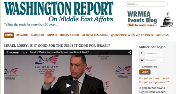 Washington Report on Middle East Affairs website