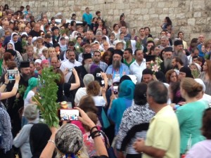 Annual Christian procession of the icon for the Holy Virgin Mary three days before the special feast day according to the Old Julian Calendar, in the Holy City of Jerusalem.