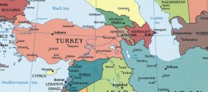 Map of Turkey, Syria Border