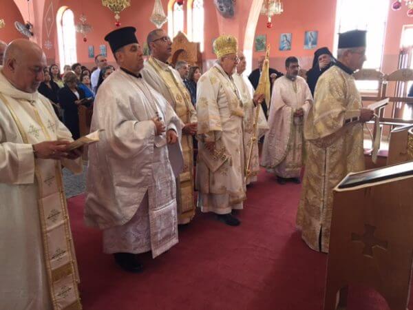 Celebrating St. George Day with the entire Greek Catholic community traveling from many locations in the Holy Land to attend today's beautiful liturgy with over ten priests. Photo courtesy Dr. Maria Khoury