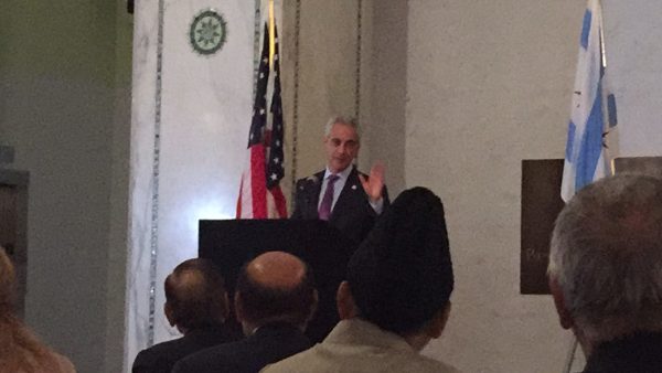 Mayor Rahm Emanuel promises that Chicago will be a city of inclusion, fairness and respect at an Iftar dinner at the Chicago Cultural Center Tuesday June 28, 2016