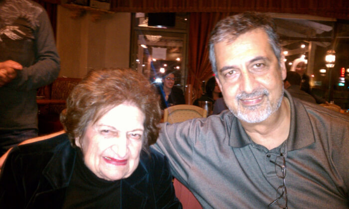 Ray Hanania with veteran American Arab journalist Helen Thomas. Photo courtesy of Ray Hanania