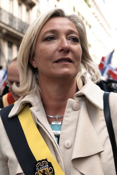 English: Marine Le Pen at the 1st of May Natio...
