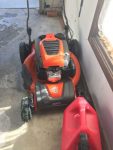 Lawn mower and gas can