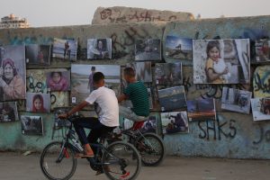 Exhibition of photographs of the daily life of Palestinians living under siege in the Gaza Strip, hosted by artist and photographer Fadi Thabit, July 2017. Photos courtesy of Mohammed Asad