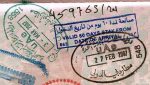 passport stamps from the UAE. Entry via Dubai, exit via Abu Dhabi (Photo credit: Wikipedia)