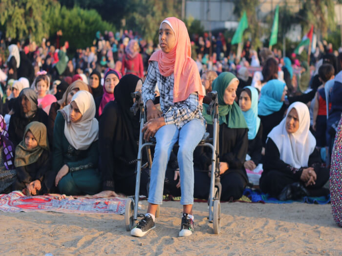 Eid al Adha prayers and celebrations in Saraya Square in Gaza City in the Gaza Strip. Photos by Ahmad Hasaballah