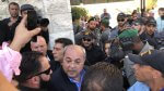 Israeli Knesset Deputy Speaker Ahmad Tibi is beaten by Israeli police while participating in a protest against the relocation of the US Embassy Monday May 14, 2018. Photo courtesy of MK Ahmad Tibi
