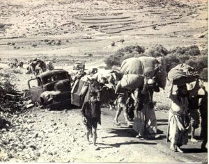 Palestinian refugees forced to flee their homes at gunpoint by Jewish terrorist groups operating in Palestine in the 1930s, 1940s and after Israel was created on May 14, 1948. Photo courtesy of the United Nations