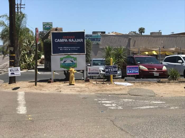 Ammar Campa-Najjar election signs in 50th Congressional District California