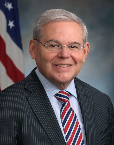 Anti-Arab anti-peace U.S. Senator Robert Menendez who has led the fight to censor American who criticize the brutality and human rights violations of Israel