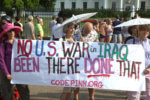 American antiwar protestors against a US war against Iran and Iraqi organized by Code Pink. Photo courtesy of CodePink