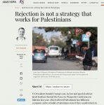 Hanania column: Rejection is not a strategy that works for Palestinians
