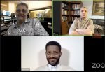 The Ray Hanania Radio Show July 21, 2021 Zoom with RayHanania. Egyptian Mohamed Elsetouhi and Ethiopian Omer Redi Ahmed. Photo from Zoom broadcast