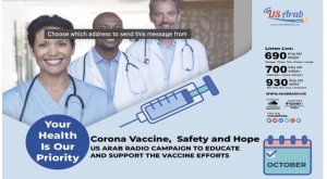 US Arab Radio partners with Life for Relief and Development to push COVID vaccinations during the month of October 2021