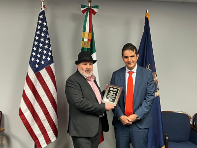 On March 28, 2022, the American Human Rights Council (AHRC-USA) visited the Consulate General of Mexico in Michigan and presented its AHRC Exemplary Diplomat Leadership Award to His Excellency Fernando Gonzalez Saiffe, outgoing Consul General of Mexico.