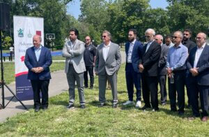 The grand opening ceremony and special ribbon cutting ceremony for the new Muhamad Ali Park in Detroit was held on Wednesday, June 21 at 12:00 p.m., with H.E. Mr. Meshal Bin Hamad Al Thani, Ambassador of Qatar to the US; Mayor Mike Duggan, Detroit; Mayor Abdallah Hammoud, Dearborn; Mayor Amir Ghalib, Hamtramck; Eric Sabree, Wayne County Treasurer; and a number of civic and religious leaders.  
