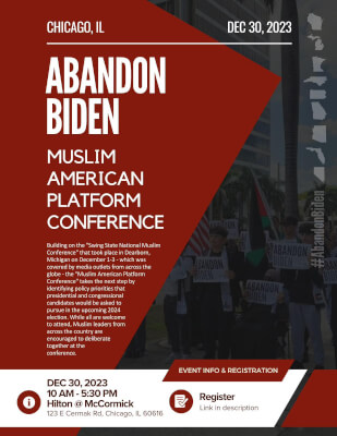 #AbandonBiden leadership hosts Conference in Chicago Saturday Dec. 30, 2023