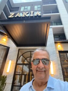 Zakia restaurant with Ray Hanania in Atlanta, Georgia