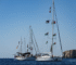 Boats with the Global Sumud Flotilla to Gaza are seen moored at the small island of Koufonisi, south of the island of Crete, on September 26, 2025. (Photo: AFP/ Eleftherios Elis) Courtesy of the Committee to Protect Journalists