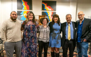 (LtoR) Neema Nazam, Mary Nora Maloof Wolf, Osnat Netzer, Kayla Karnesky, Ray Hanania, and Ryan Cohan (Photo by Ronit Bezalel)