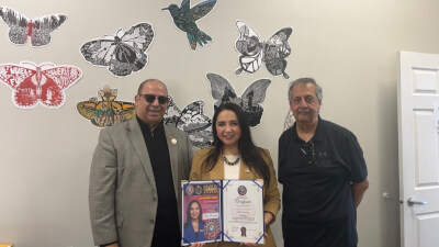 Hassan Nijem Delia Ramirez and Ray Hanania