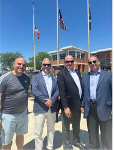 Mohammed Jaber, Trustee John Lawler, Mayor Jim Dodge, Chamber President Hassan Nijem Memorial Day Orland
