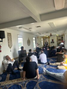 Inside the new permanent Prayer Center for Drivers at O'Hare Airport Staging Area in Des Plaines