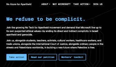 NoAzureforApartheid.com